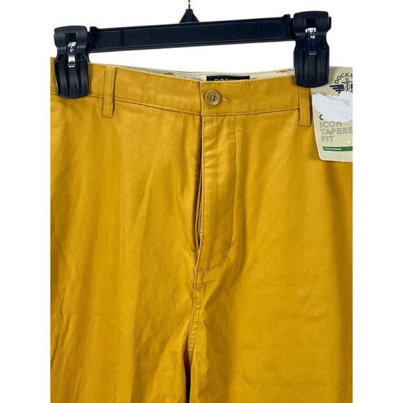 Dockers Men's Icon Tapered Fit Yellow Pants Hemp Blend 33x32 Comfort Vibrant NWT - Picture 5 of 14